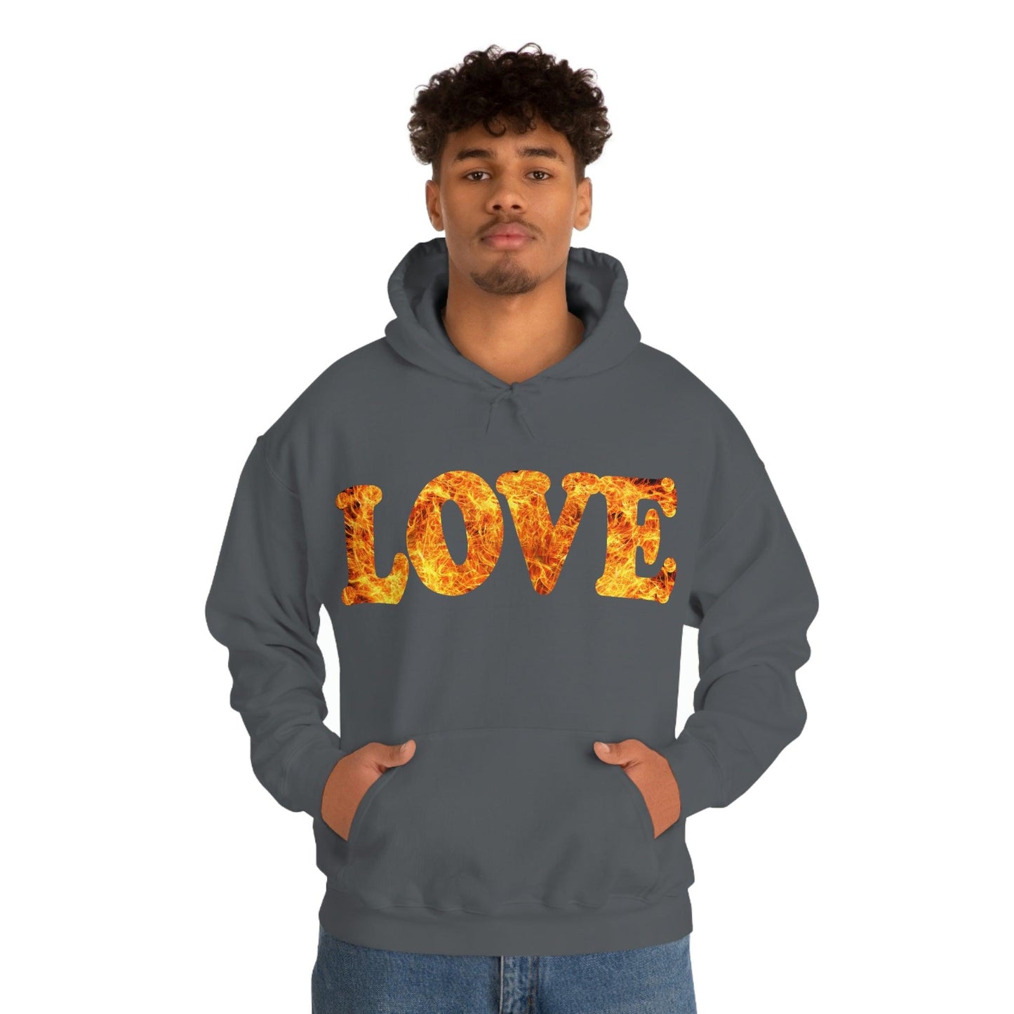 Love Fire Hooded Sweatshirt - Giftsmojo