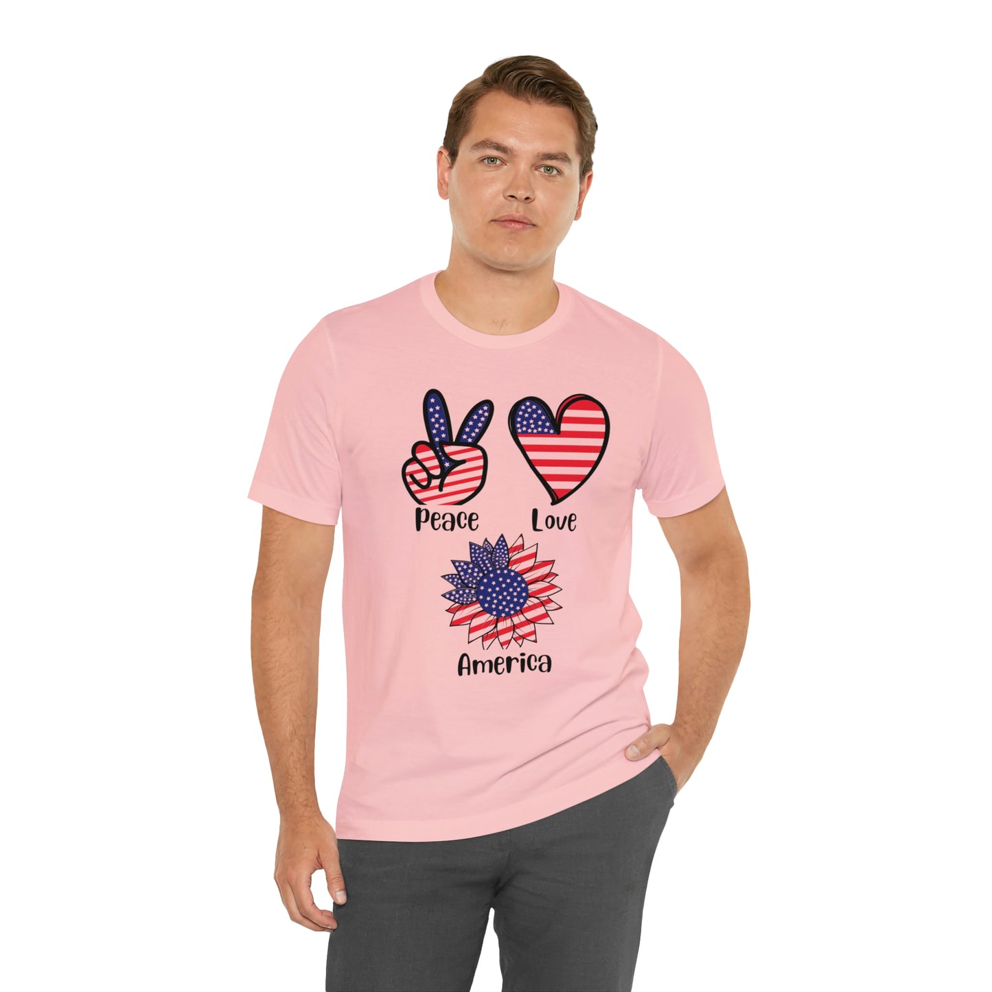 Memorial Day shirt, Love Peace America, Independence Day, 4th of July shirt