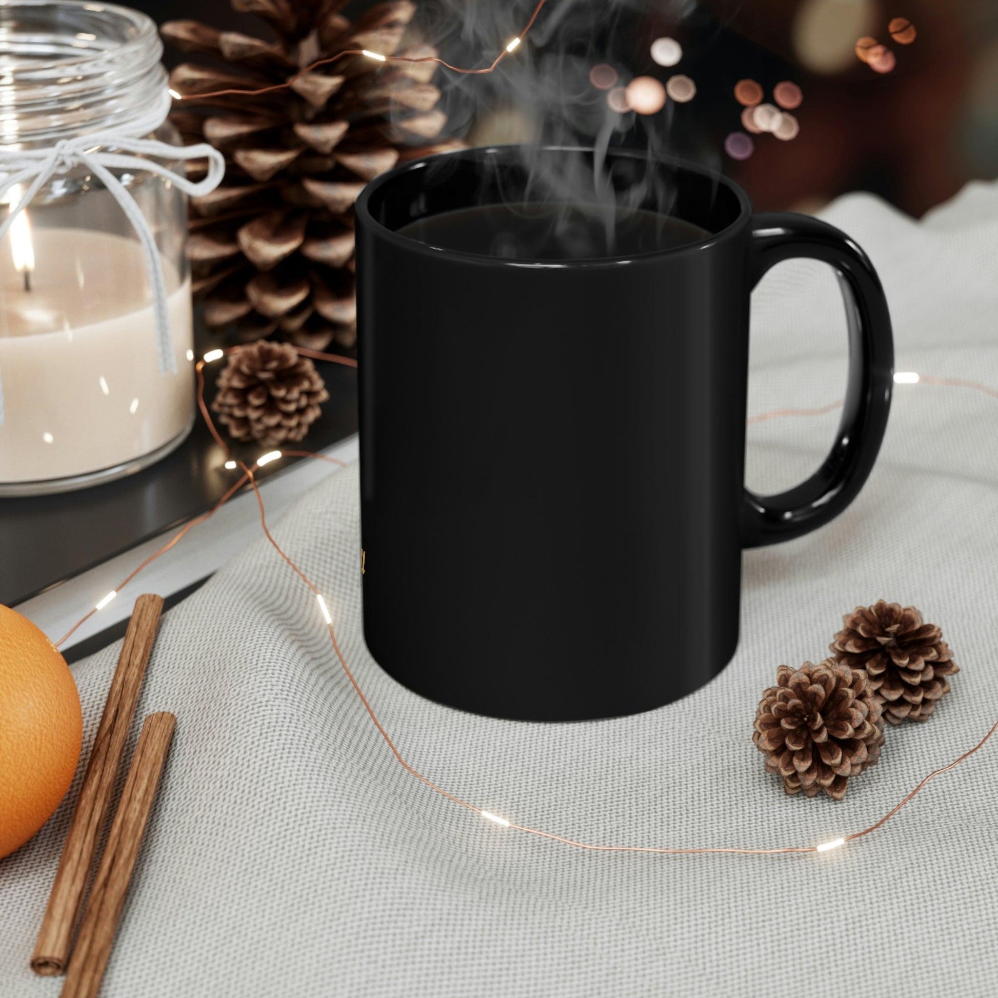 Oh coffee Black Mug - Giftsmojo