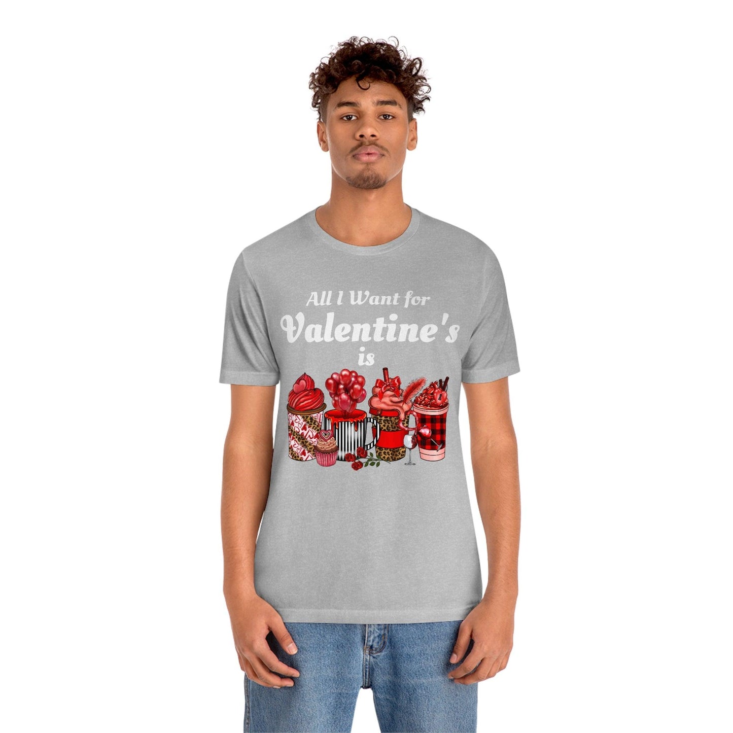 All I want for Valentines is Coffee Tee - Giftsmojo