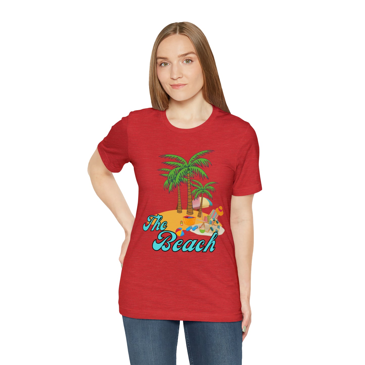 The Beach shirt, Beach t-shirt, Summer shirt, Beachwear, Beach fashion, Tropical print, Trendy design, Stylish beach apparel