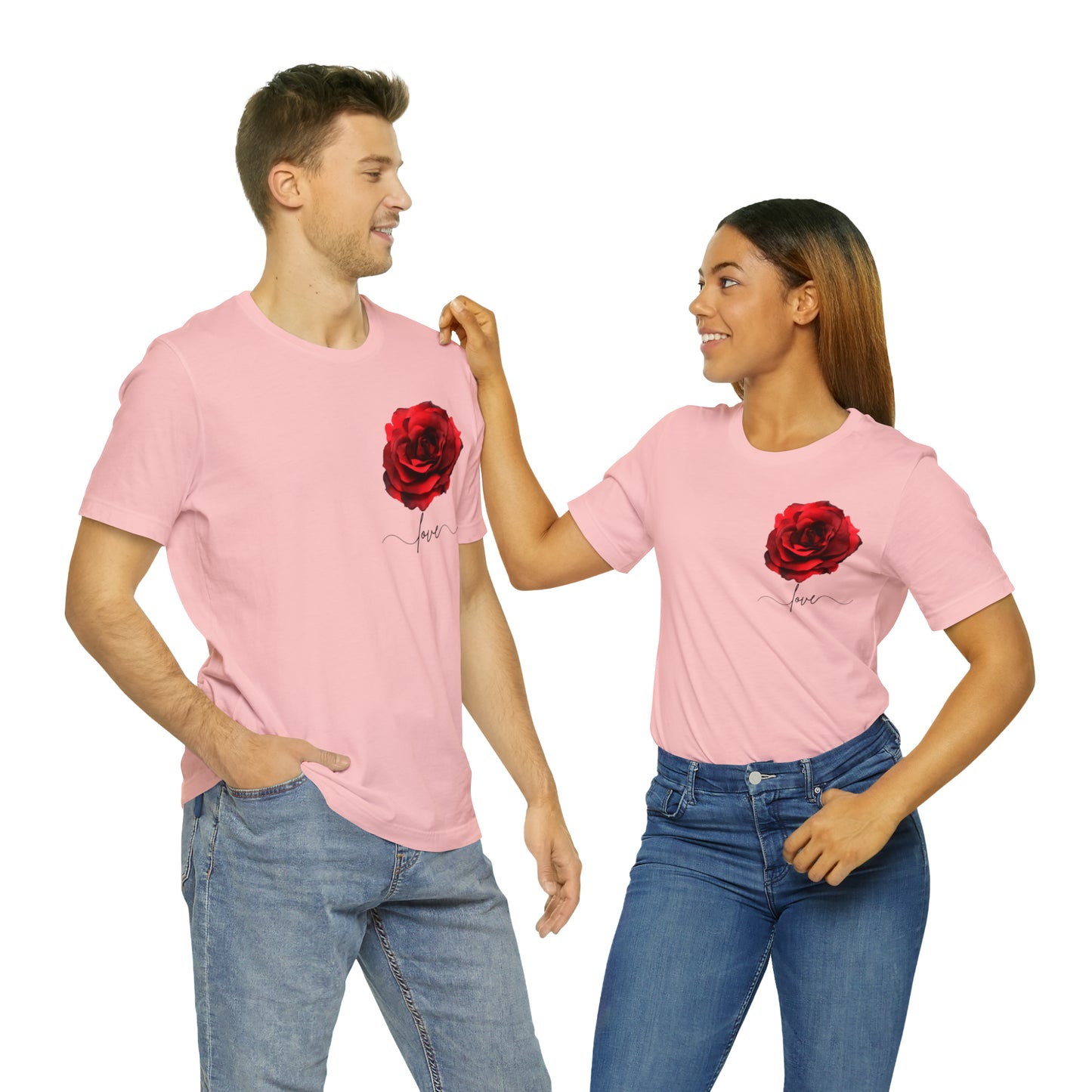 Love Rose Flower shirt, Floral motif, Floral shirt, Engagement gift, Anniversary gift, Wedding gift, gift for Wife, gift for Mom