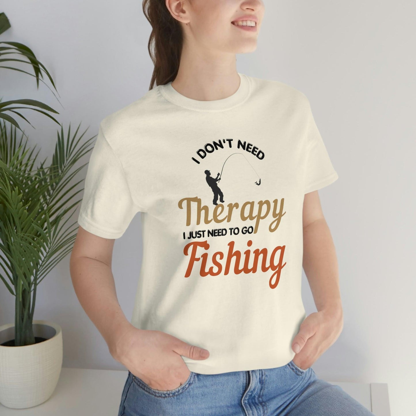 I don't need therapy I just need to go Fishing shirt, fishing shirt, dad shirt, father's day shirt, gift for Dad - Giftsmojo