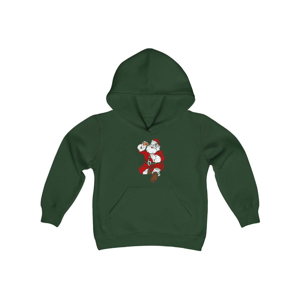 Naughty Santa Youth Heavy Blend Hooded Sweatshirt - Giftsmojo