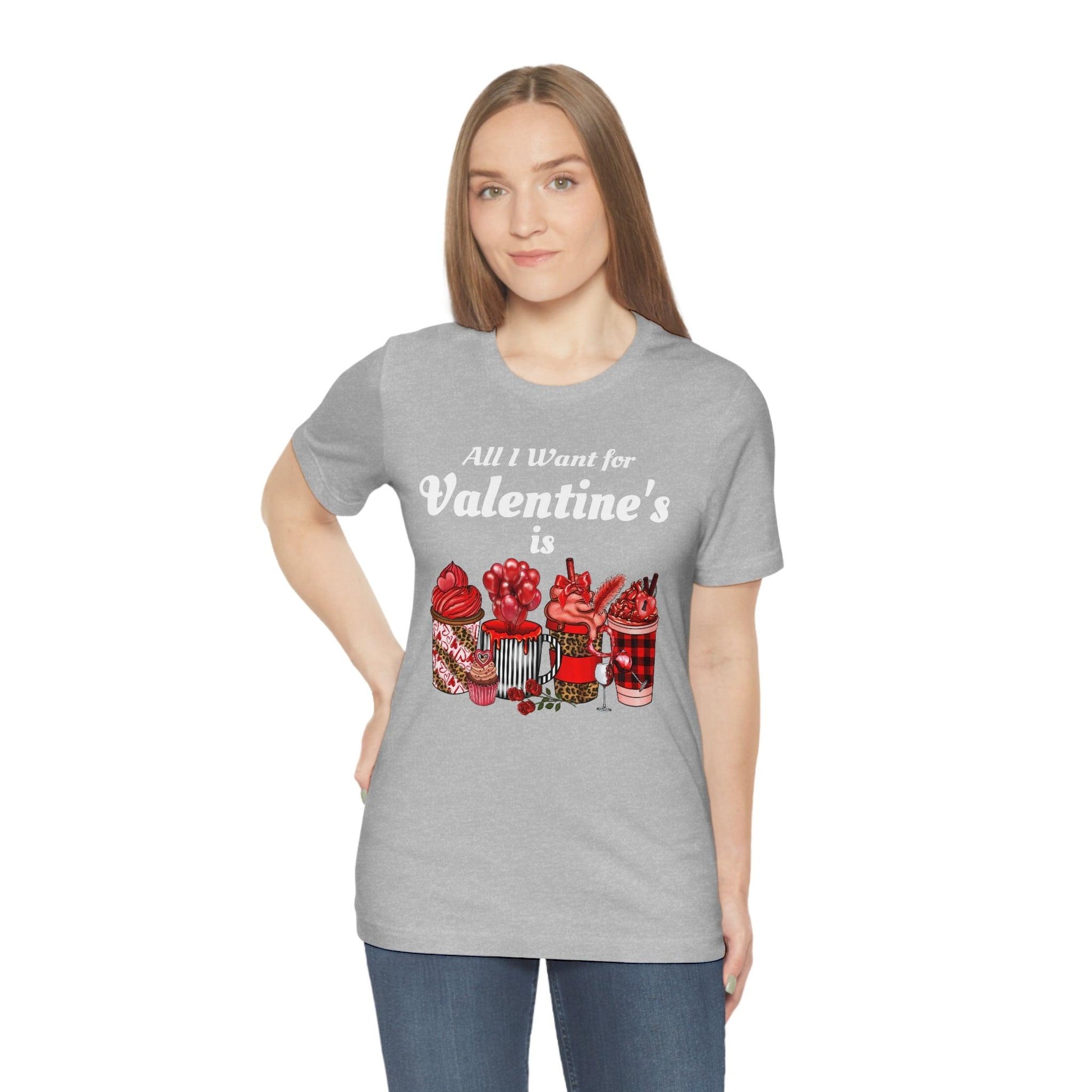 All I want for Valentines is Coffee Tee - Giftsmojo