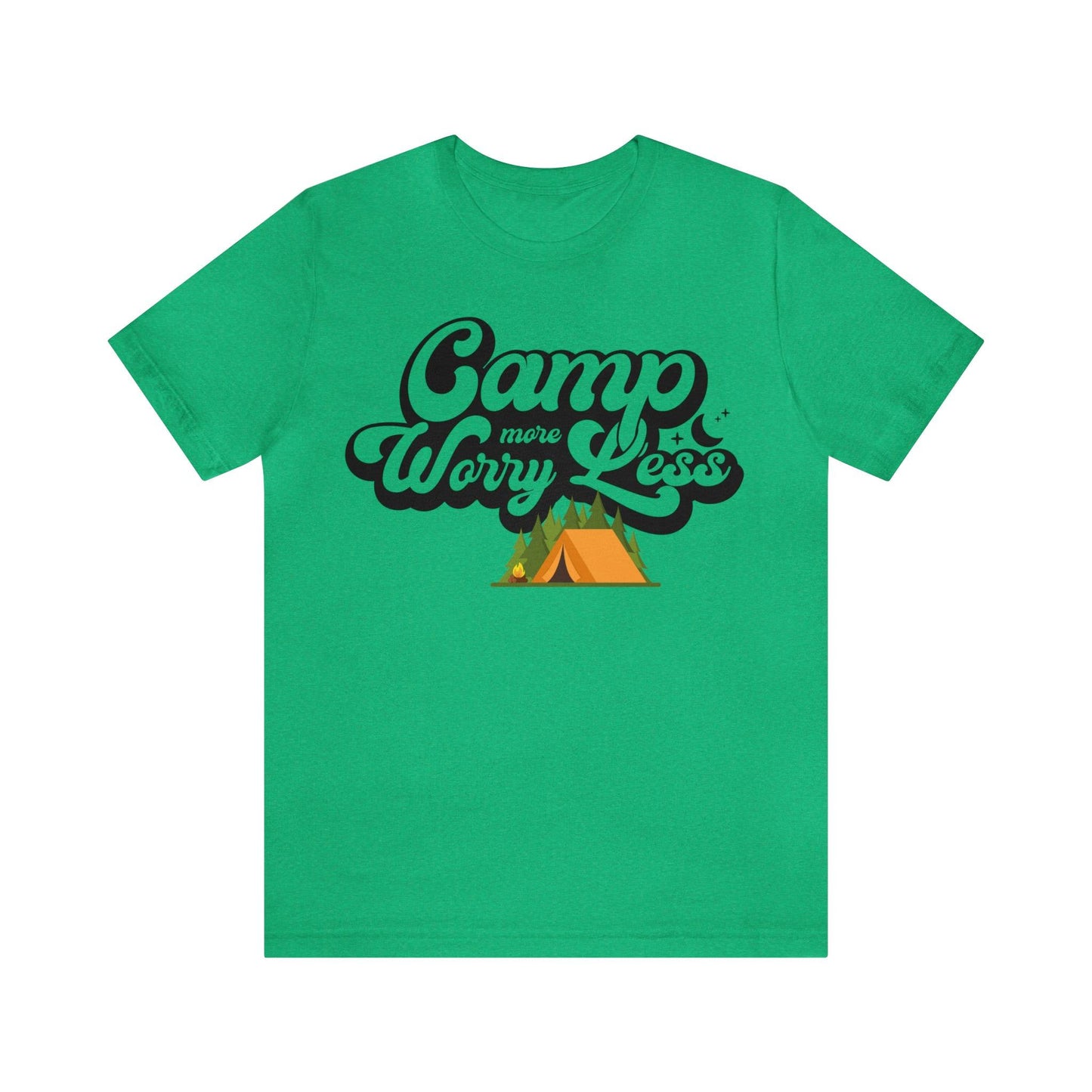 Camp More Worry Less Shirt, Outdoor adventure clothing, Nature-inspired shirts, Outdoor enthusiasts gift, Adventure-themed attire - Giftsmojo