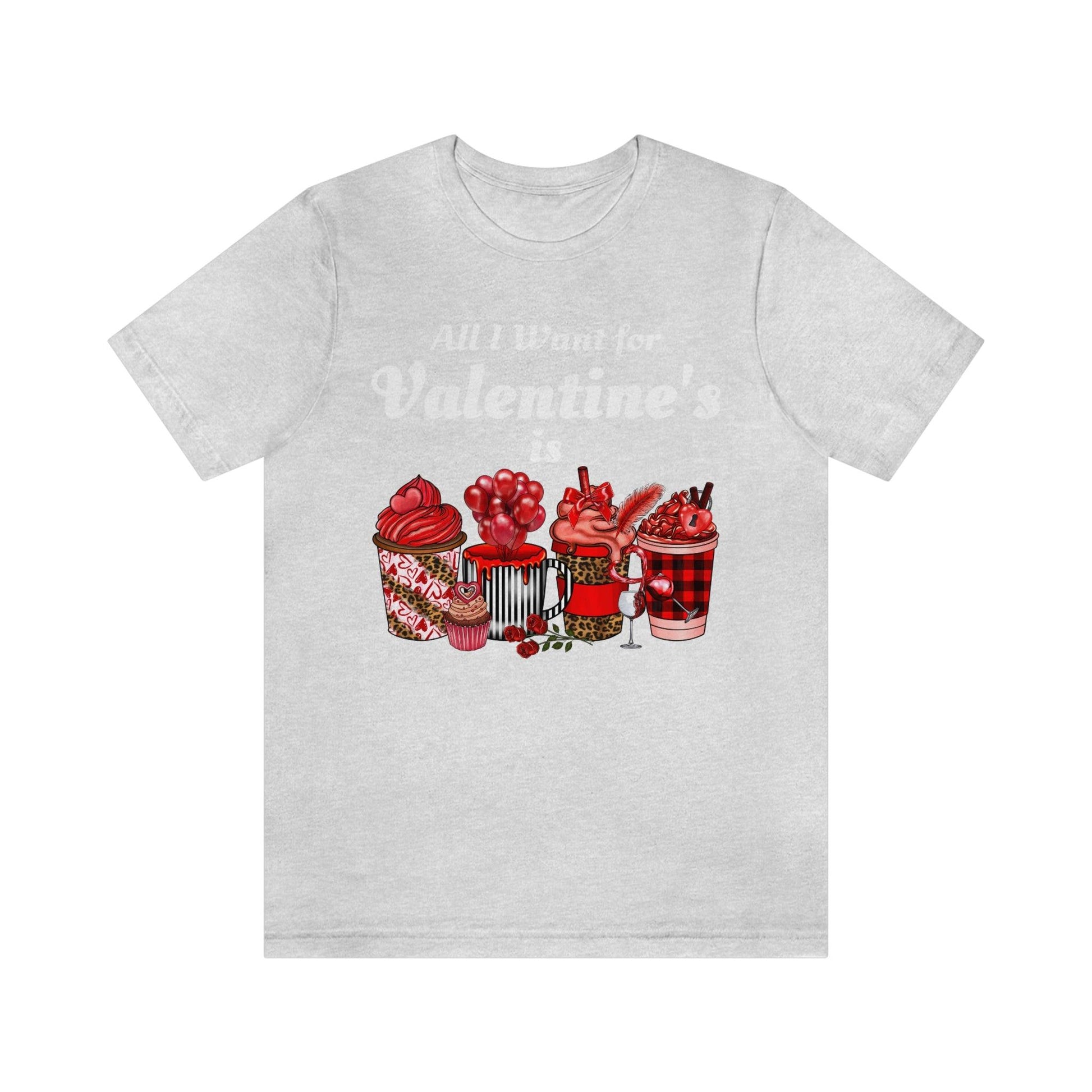 All I want for Valentines is Coffee Tee - Giftsmojo