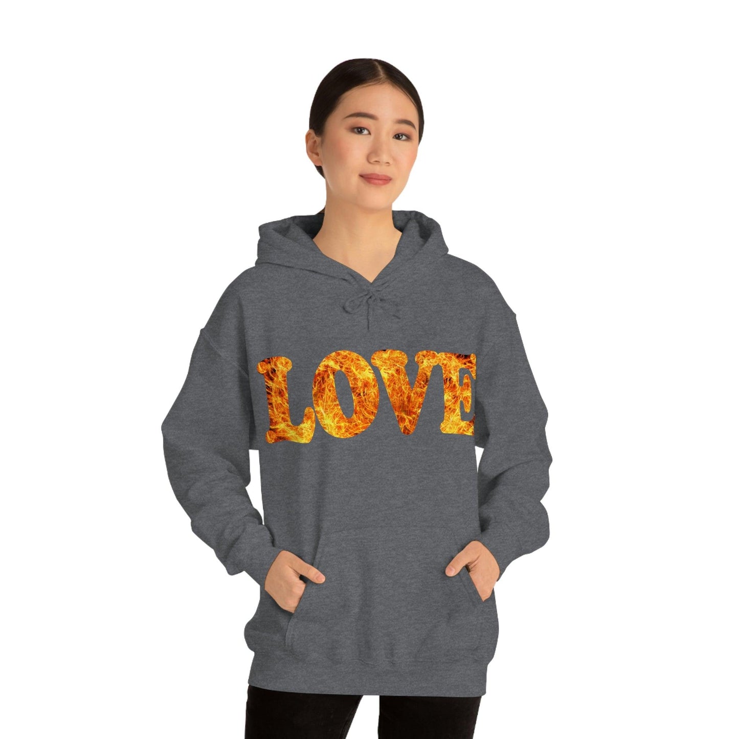 Love Fire Hooded Sweatshirt - Giftsmojo