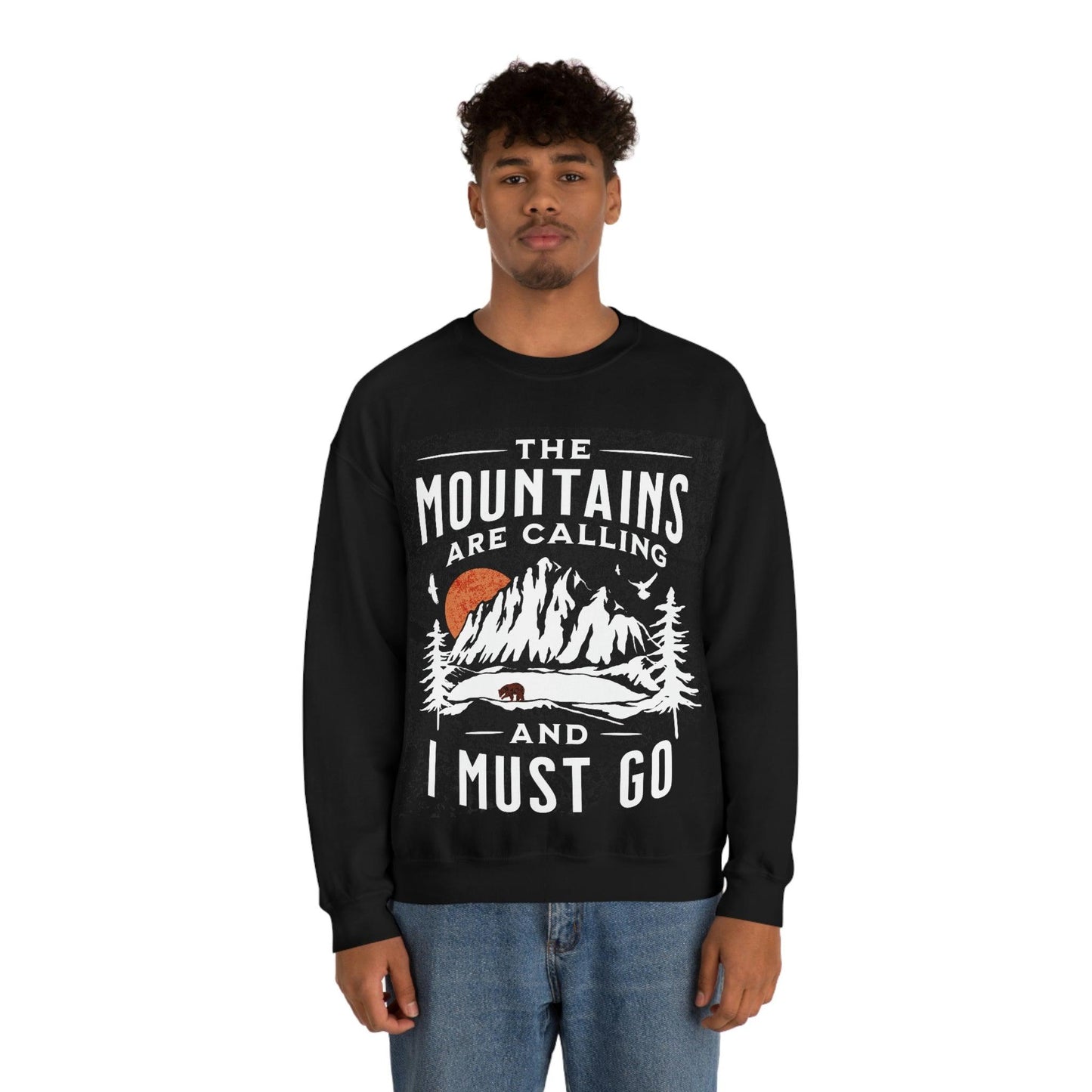 The Mountains are calling Crewneck Sweatshirt - Giftsmojo