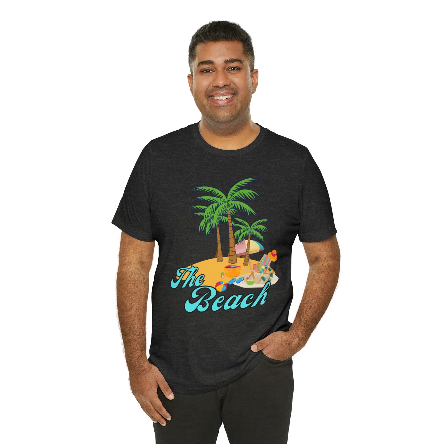 The Beach shirt, Beach t-shirt, Summer shirt, Beachwear, Beach fashion, Tropical print, Trendy design, Stylish beach apparel