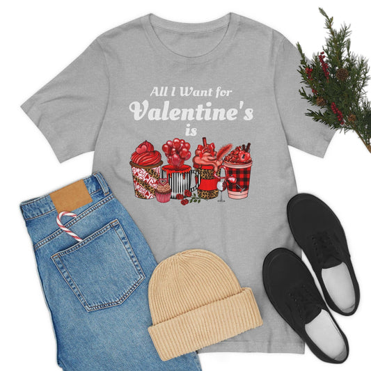 All I want for Valentines is Coffee Tee - Giftsmojo