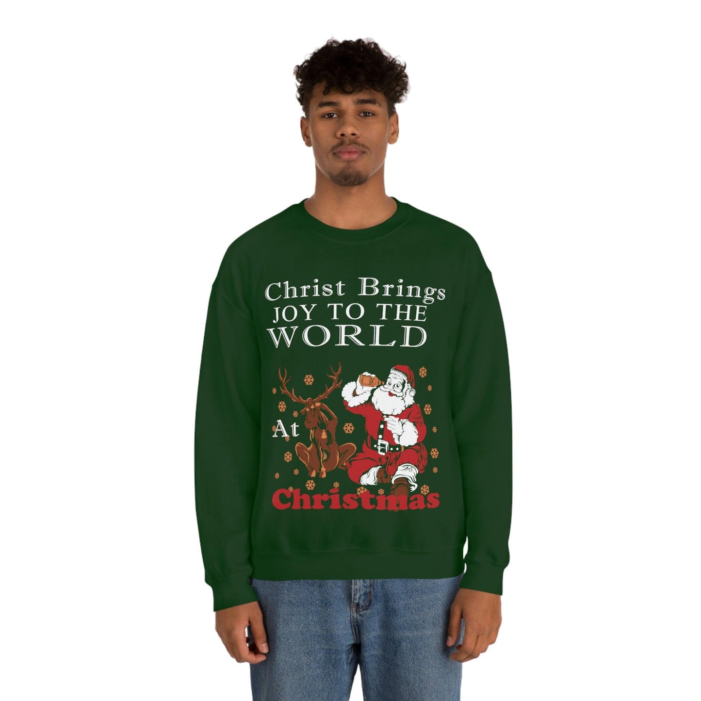 Christ brings joy to the World at Christmas Sweatshirt - Giftsmojo