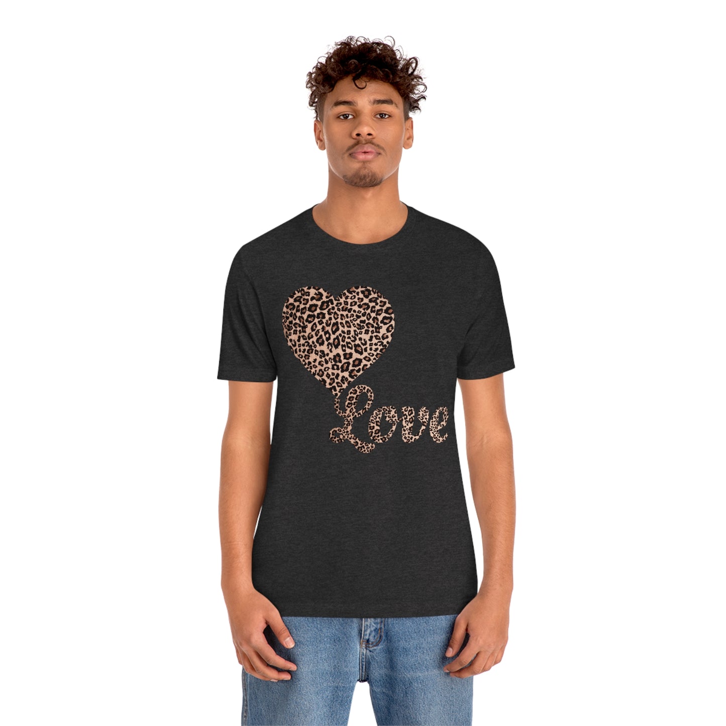 Love Heart, Leopard Print Tee