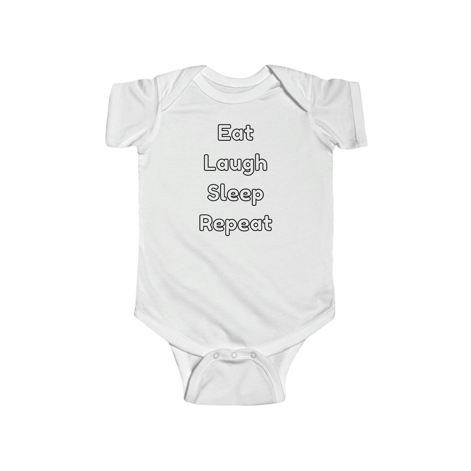 Baby Onesies, Baby gifts, Bodysuit, Baby clothes, Eat laugh sleep repeat - Giftsmojo