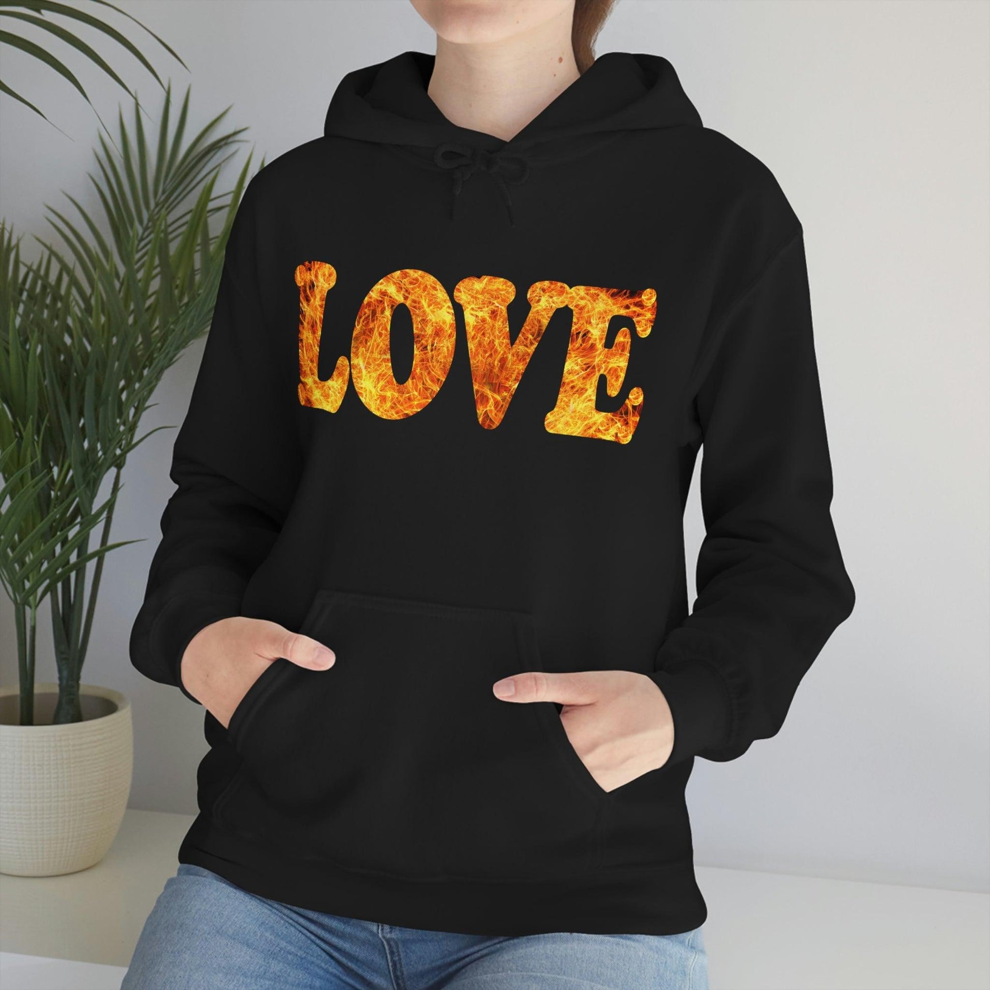 Love Fire Hooded Sweatshirt - Giftsmojo